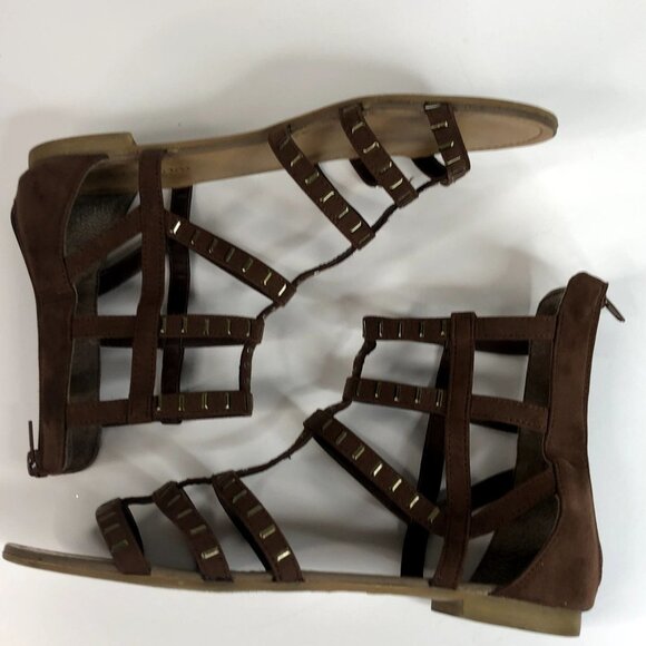 Altard State Women's Sandals Size 9 Brown Shoes with Gold Studs - Picture 5 of 8